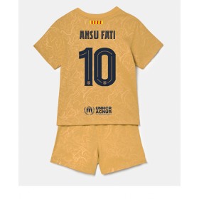 Baby Fußballbekleidung Barcelona Ansu Fati #10 Auswärtstrikot 2022-23 Kurzarm (+ kurze hosen)